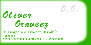 oliver oravecz business card